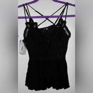 Free People Adella Camisole (XS, Black)